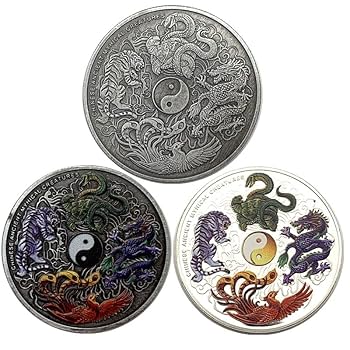 Amazon.co.jp: 4 匹の伝説の獣、青龍、鳳凰、白虎、黒亀、女王